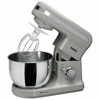 Миксер планетарный BBK KBM1400 серый, объем чаши 4 л, максимальная мощность 1500 Вт, 6 скоростей работы, импульсный режим, сменные насадки
