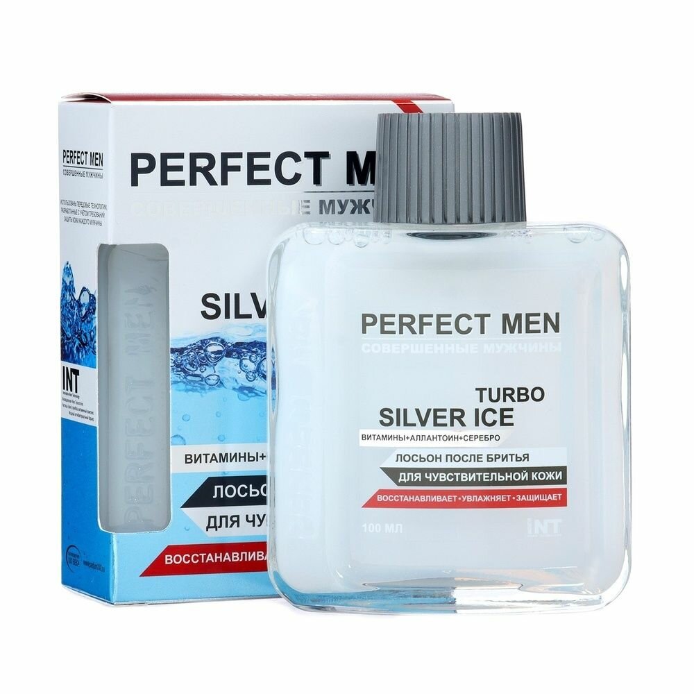 Лосьон после бритья Perfect Men "Turbo", Silver Ice, без спрея, 100 мл