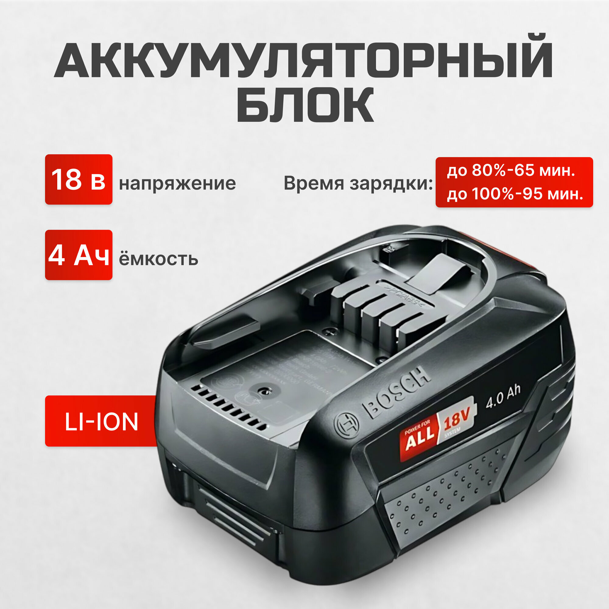 Аккумуляторный блок BOSCH PBA 18 V 40Ah W-C 1600A011T8