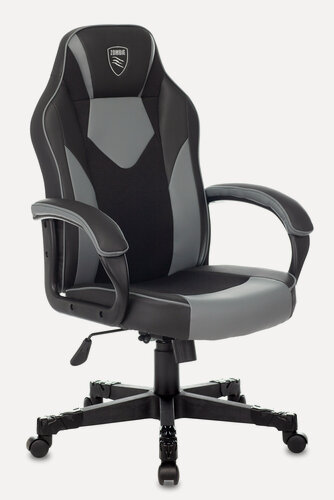 Изображение товара Кресло игровое компьютерное Zombie GAME 17 черный-серый, ткань-эко. кожа, крестовина пластик