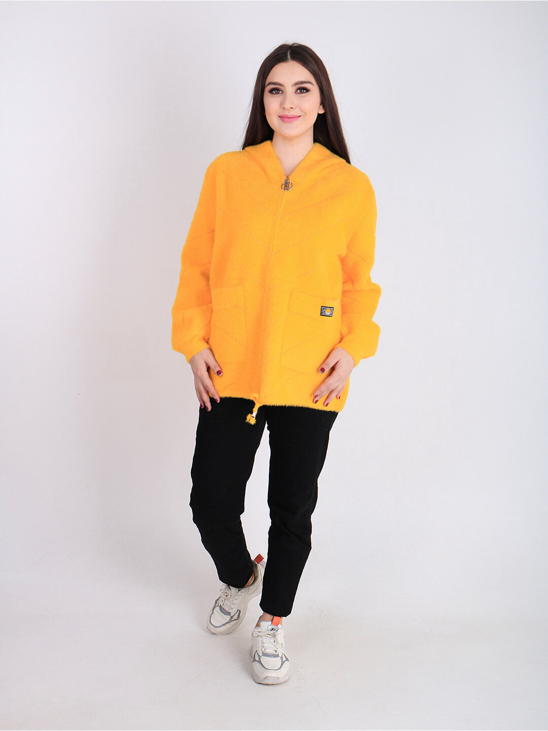 Пальто, размер One Size, желтый — фото 1