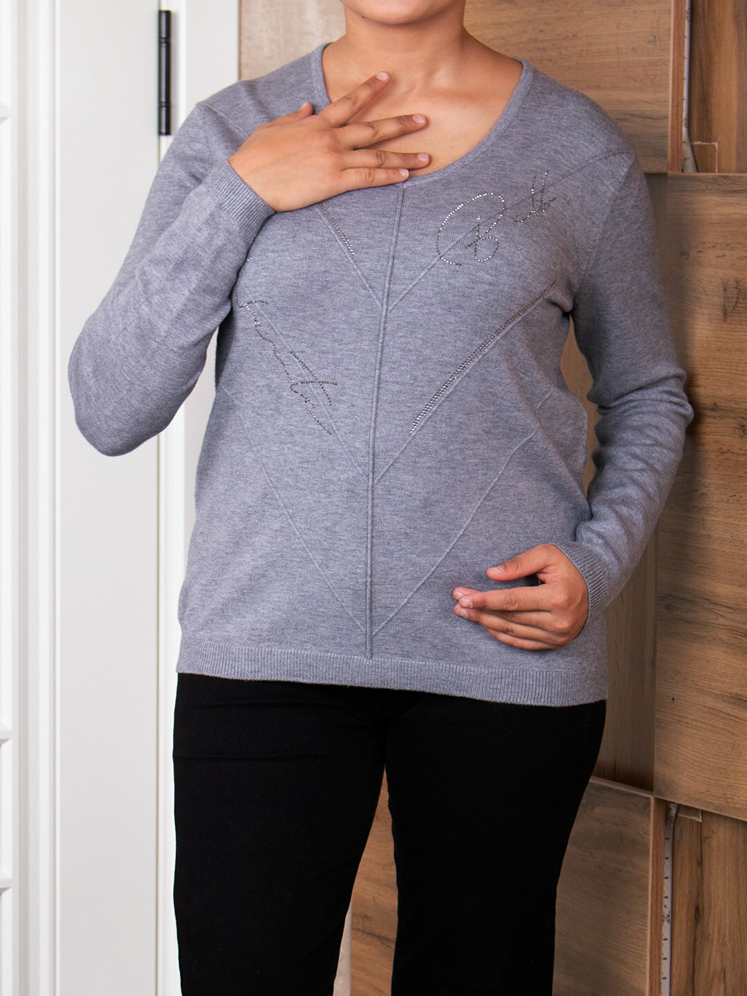 Свитер размер One Size, , серый — фото 1