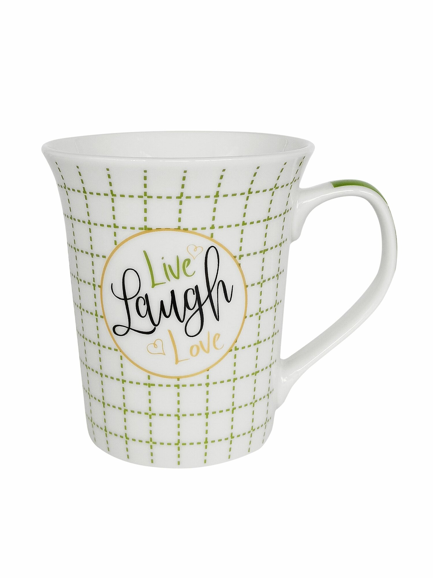 Кружка для чая и кофе керамическая 350мл, с надписью Life/Love — фото 1