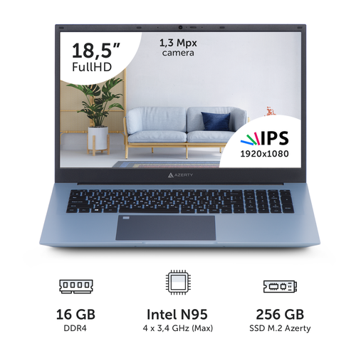Ноутбук RB-1799 185 N95 4x17GHz 16Gb 256GB 33440₽