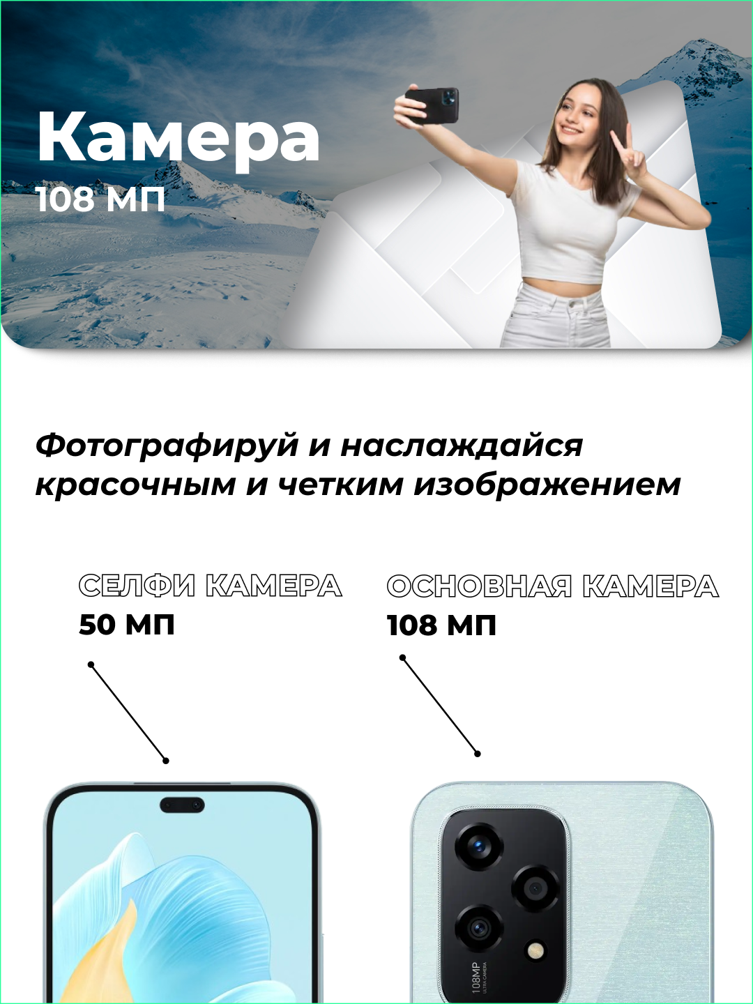 Смартфон Honor 200 Lite, 8/256 Gb, 6,7" AMOLED, 5G, Starry Blue, 5109BFBF — фото 1