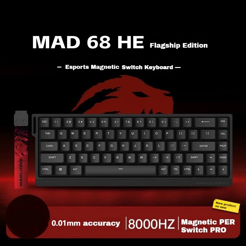 MADLIONS MAD60/MAD68 механическая клавиатура 68 клавиш, MAD68 Black FS, Magnetic Switch