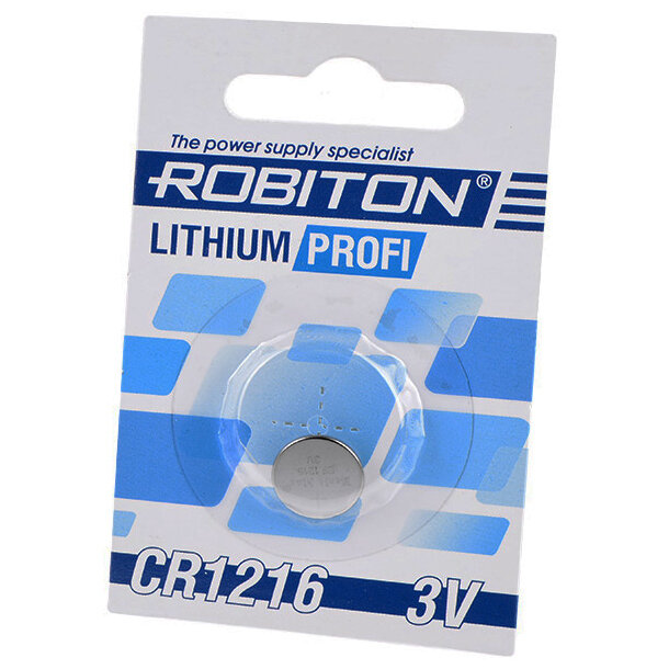 CR1216 Robiton батарейка литиевая плоская, 3В, 24 мАч