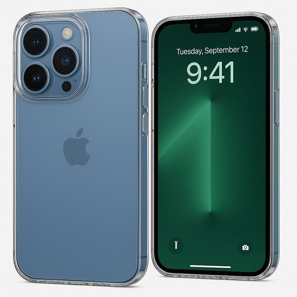 Чехол прозрачный, для Iphone 13 pro max, силикон, противоударный, прозрачный.