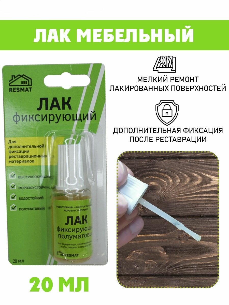 Лак прозрачный/ лак фиксирующий в блистере 20 мл