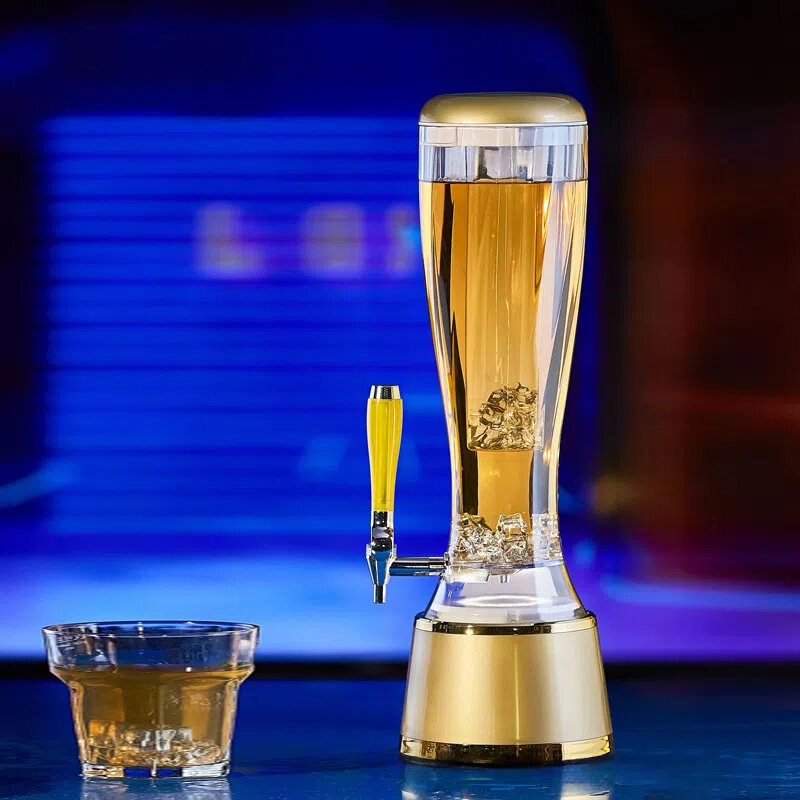 Шампанское золото без света винная пушка 3 литра л бар пшеничная кружка с зарядкой разноцветными огнями