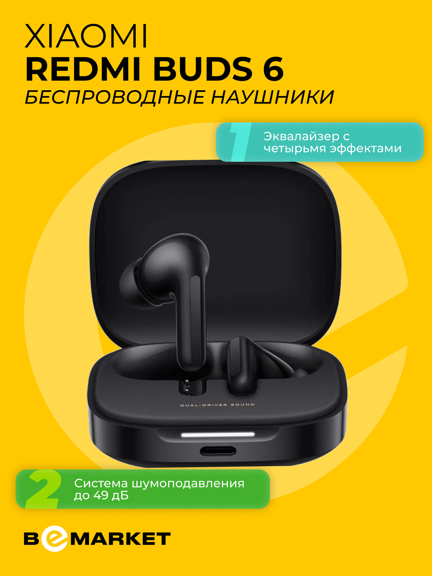 Беспроводные наушники Xiaomi Redmi Buds 6 Night Black, Поддержка кодека AAC