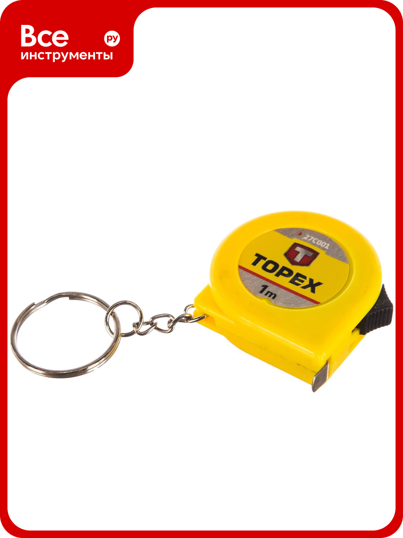 Мини рулетка 1м TOPEX 27C001
