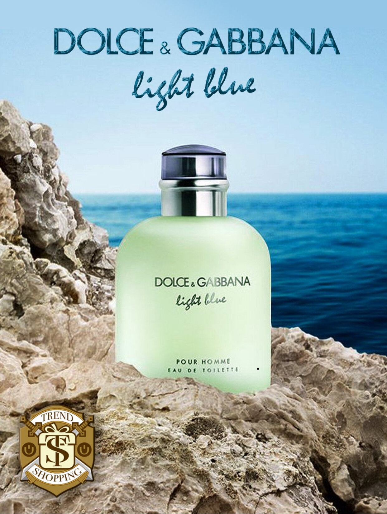 DOLCE&GABBANA светло-голубой, парфюмерная вода, элегантный и роскошный мужской парфюм, 100 мл