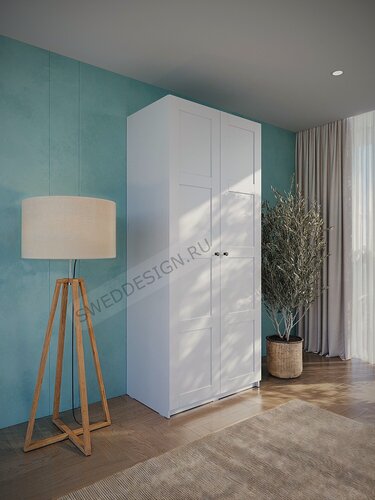 Изображение товара Шкаф распашной PAX/MAX, IKEA, белый, с ящиками, 100 см x 61 см x 233 см