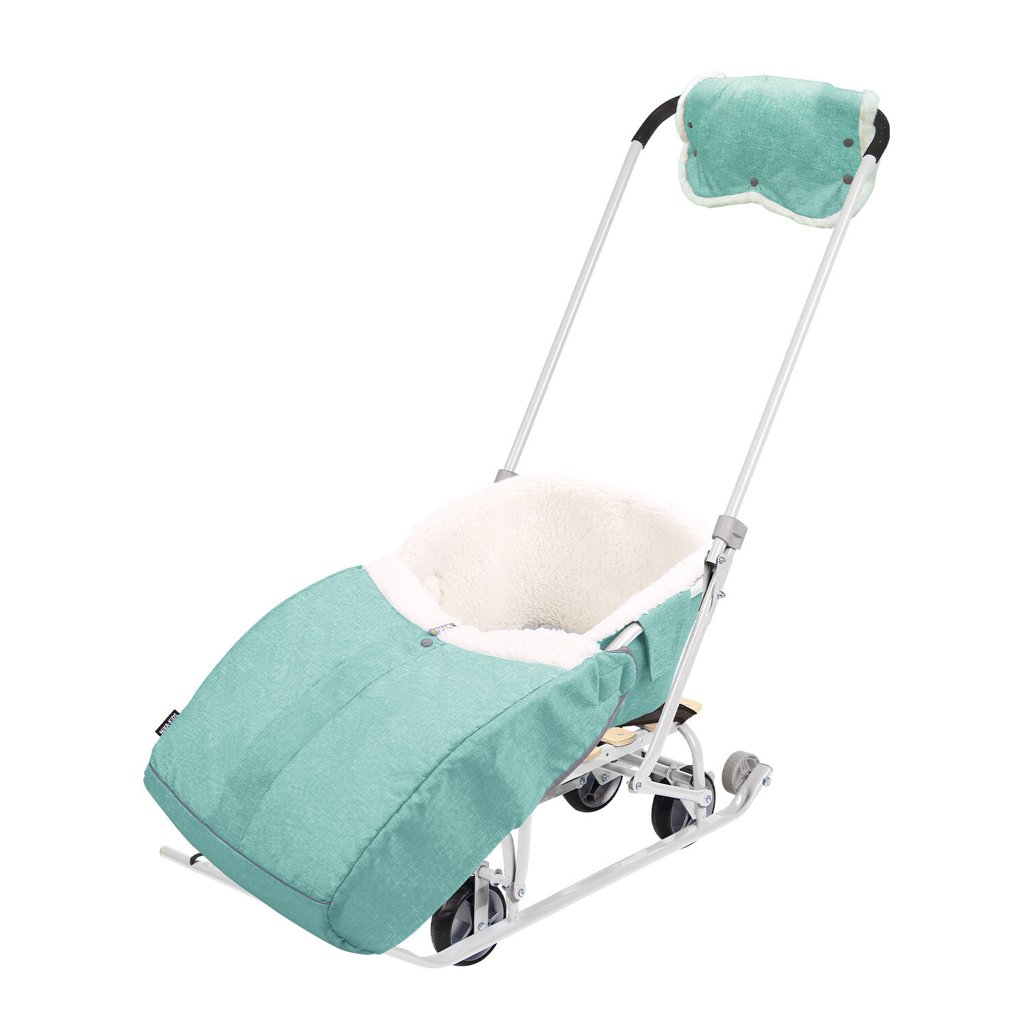 Санки Игрушка "Nikki 3Н" с набором аксессуаров N3H зеленый в джинсовом стиле