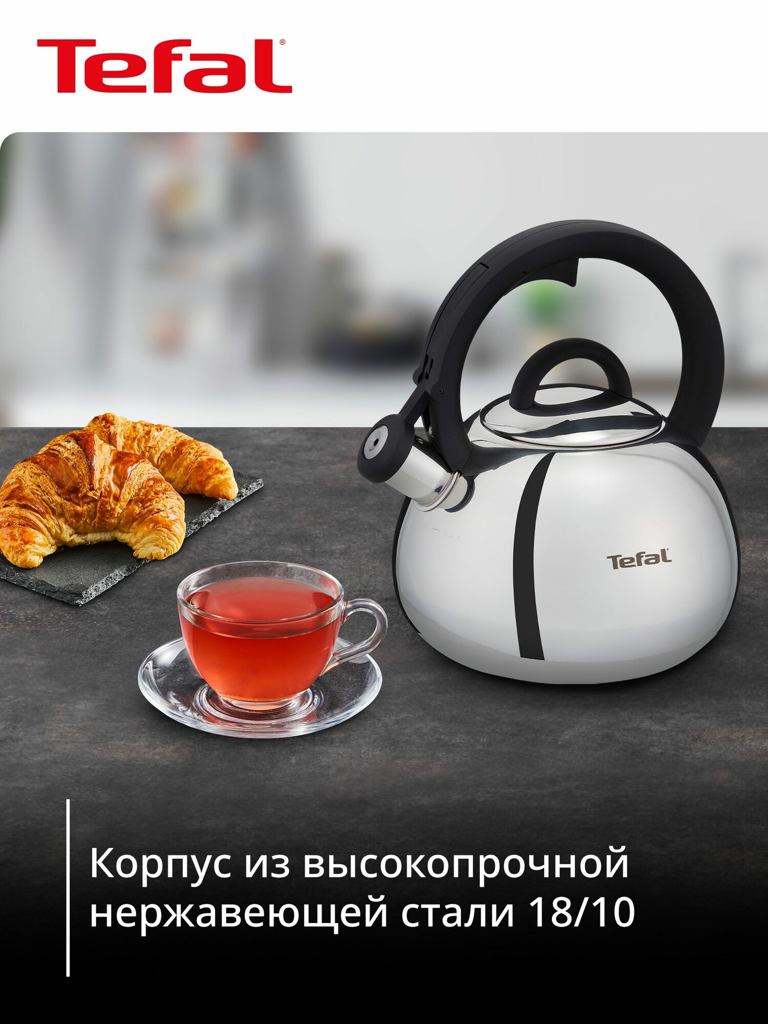 Чайник со свистком TEFAL Intuition N4180317 — фото 1