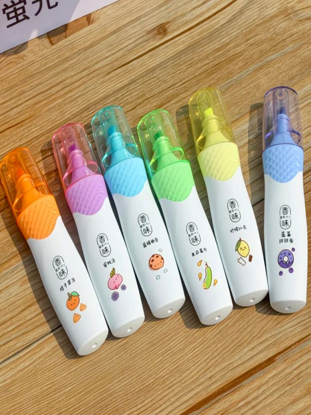 Ароматизированный маркер текстовыделитель, 6 шт, гипоаллергенный, яркие цвета, цвета отправляются случайным образом