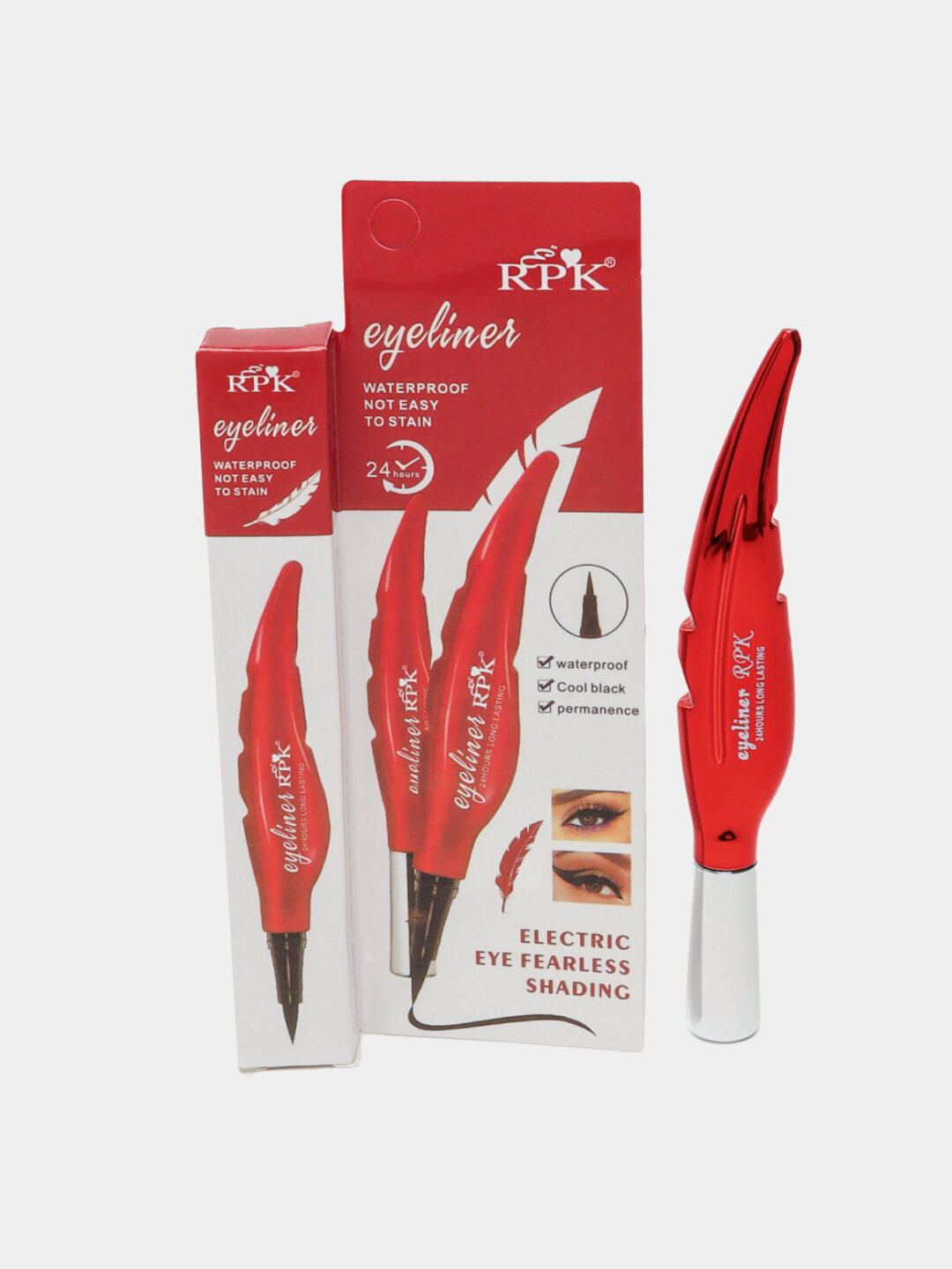 Профессиональная подводка для глаз с фетровым наконечником ABZ, водостойкая, черная