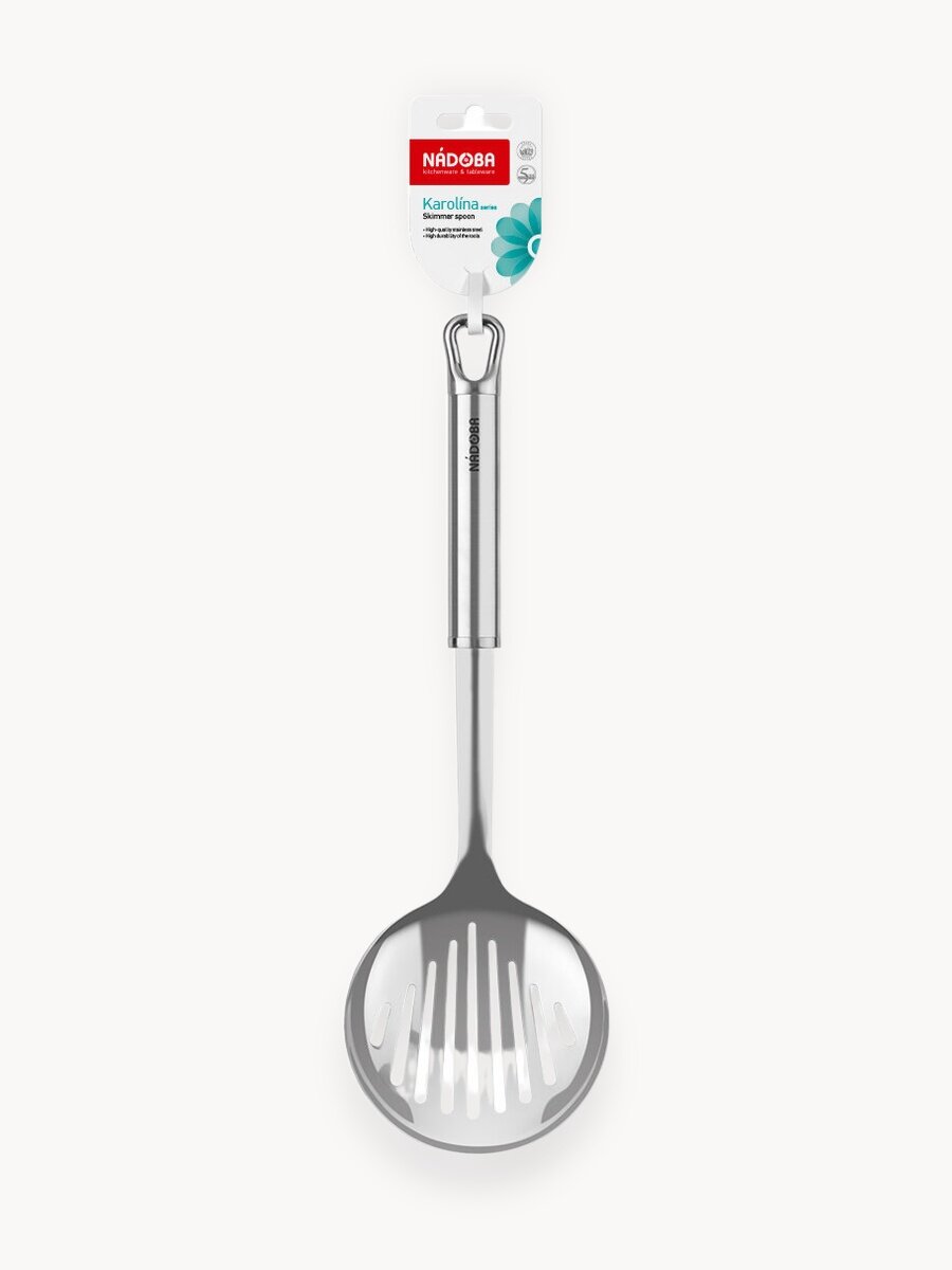 Шумовка кухонная NADOBA, Karolina, нержавеющая сталь, длина 35 см