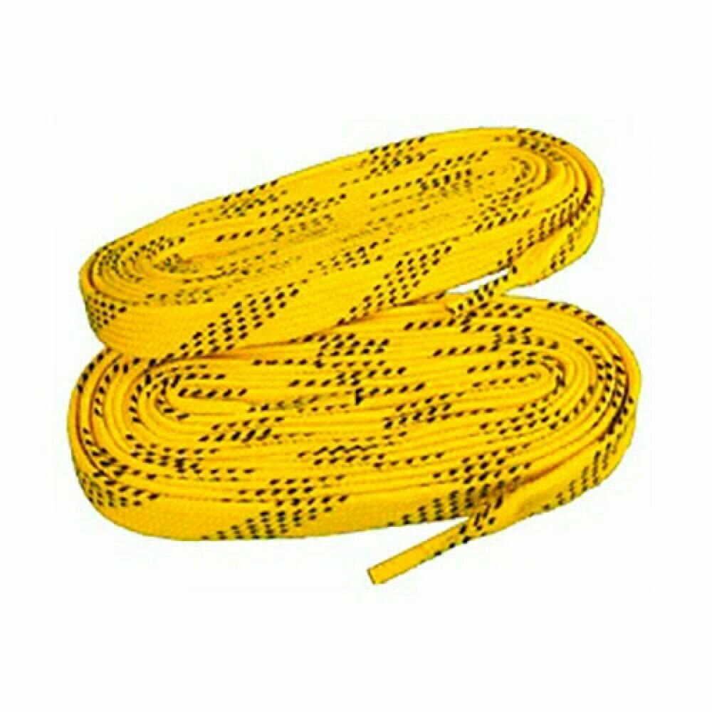 Шнурки хоккейные MAD GUY с пропиткой желтые (длина 244 см - 96")
