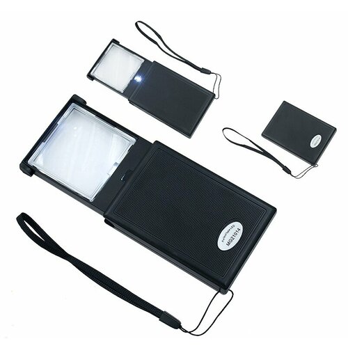 Лупа увеличительная 3Х выдвижная карманная 4545мм с подсветкой MG21014 390₽