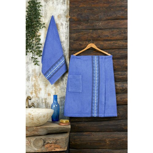 Juanna Набор для сауны Meliya цвет: голубой (50х90 см, 70х155 см)