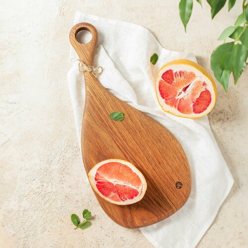 Деревянная разделочная доска дуб/Кухонная сервировочная доска из дерева.