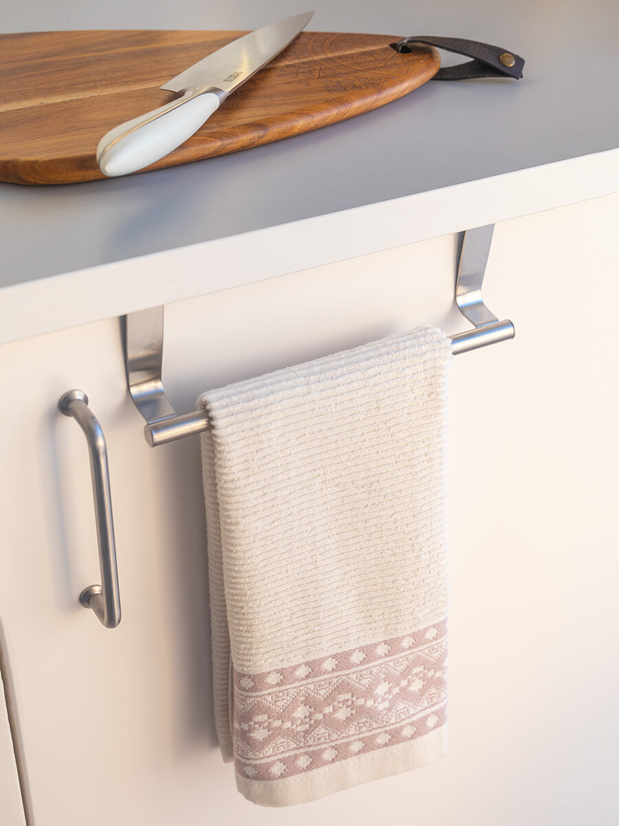 фото Полотенце кухонное DeNASTIA вельвет 40х60см, хлопок, молочный D100263