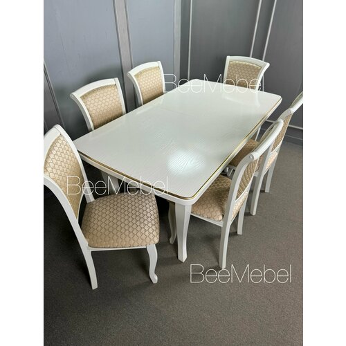 Обеденная группа, стол и 6 стульев. Кухонный стол и стулья, комплект мебели для гостиной