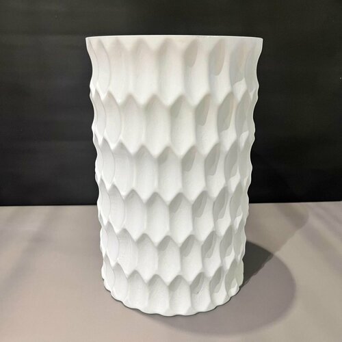 Ваза-подсвечник 20см, белая, стекло Cor Mulder