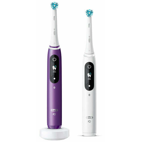 Набор электрических зубных щеток BRAUN ORAL-B IO SERIES 8 DUO белая фиолетовая 4269900₽