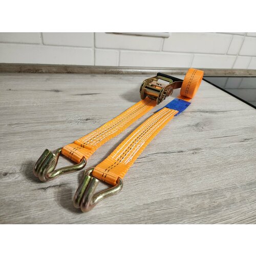 Стяжной ремень с храповым механизмом и двумя крюками 35мм 2м 1.5/3т