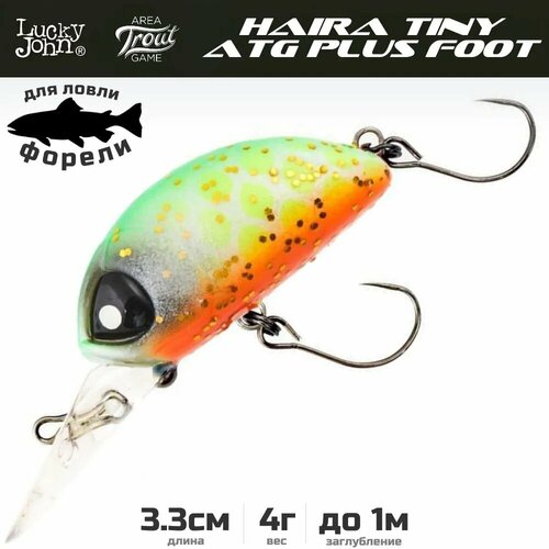 Воблер плавающий LUCKY JOHN HAIRA TINY ATG 33 LBF 904 33 мм 4 гр заглубление до 0,6 м