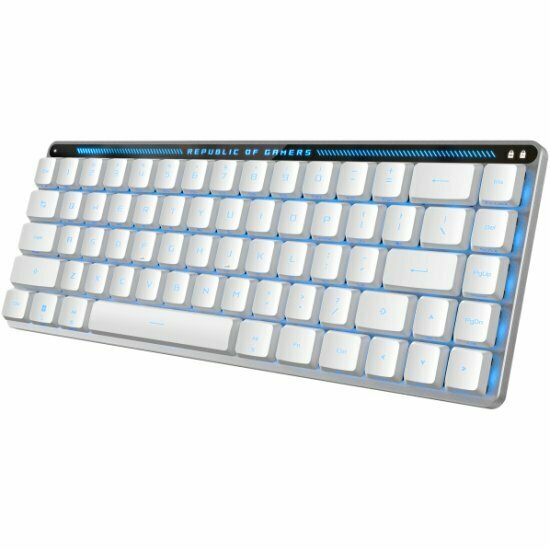 Клавиатура беспроводная механическая ASUS ROG Falchion RX Low Profile (Red switch), USB, Bluetooth/Wireless, RGB, Белый, 90MP03EC-BKRA10 - фото №5