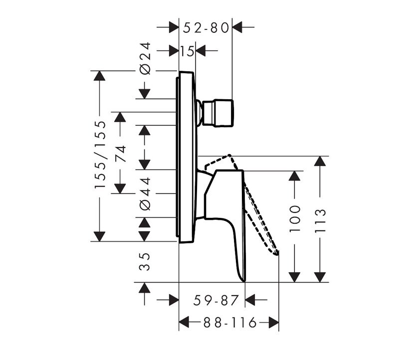 Смеситель для душа Hansgrohe - фото №4