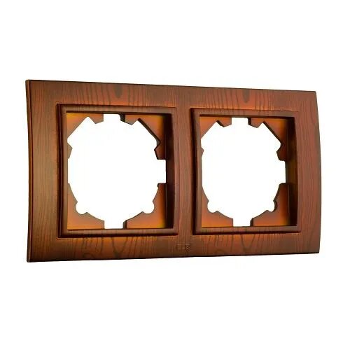 Рамка EL-BI Zena 2 пост. темный орех/красное дерево 500-012900-226