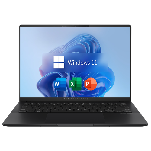 14 Ноутбук ASUS Vivobook S 14 OLED AMD Ryzen 5 7535HS 45 ГГц RAM 16 ГБ LPDDR5X SSD 1 ТБ AMD Radeon 660M Windows 11 Pro Office 2021 Pro Plus Русская раскладка ЕАС 103990₽