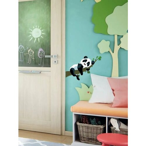 Интерьерные наклейки Панда на дверь 243₽