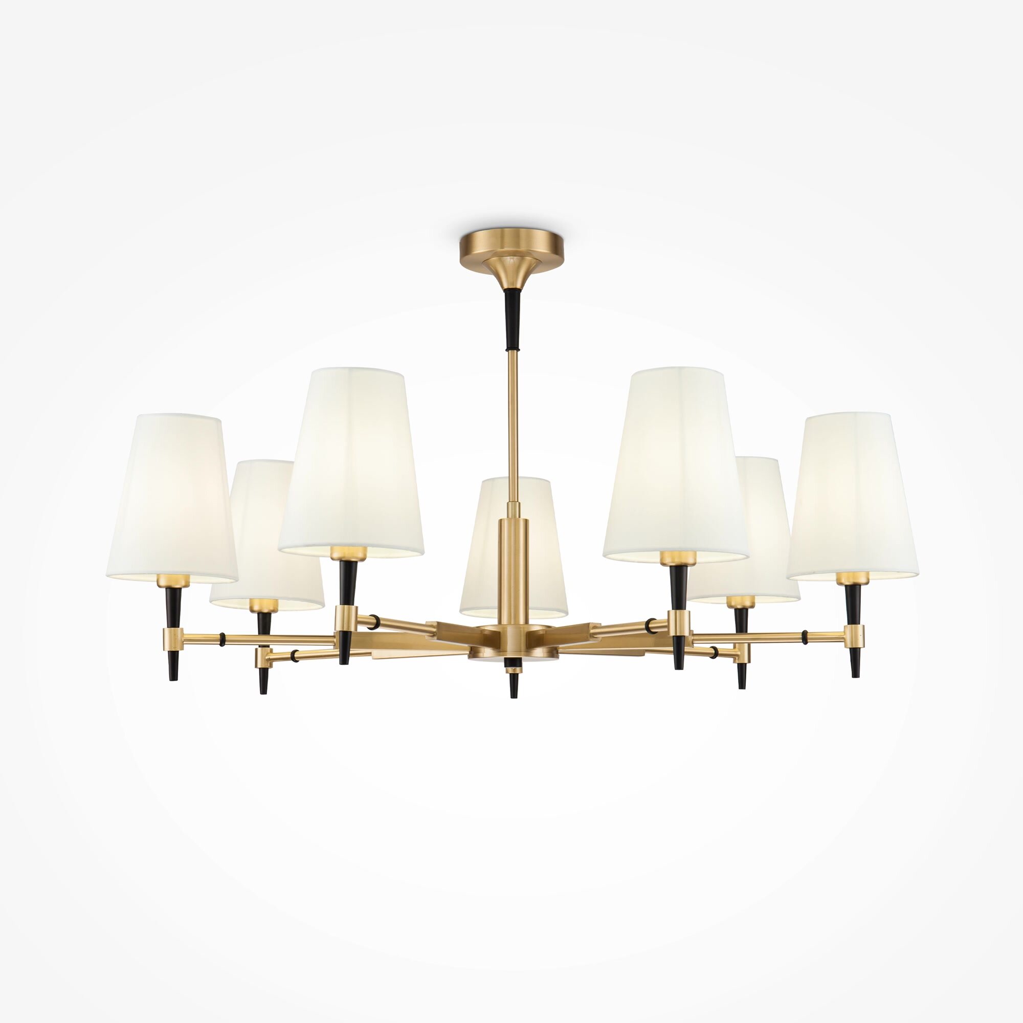 Потолочная люстра Maytoni Zaragoza H001CL-07BS_MY, E14, 280 Вт, металл, текстиль, латунь — фото 1