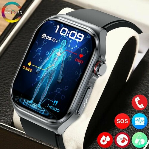 530mAh умные часы с экг и измерением давления для андроид смарт часы с большим экраном530mAh с калькулятором IP68 водонепроницаемые 399900₽