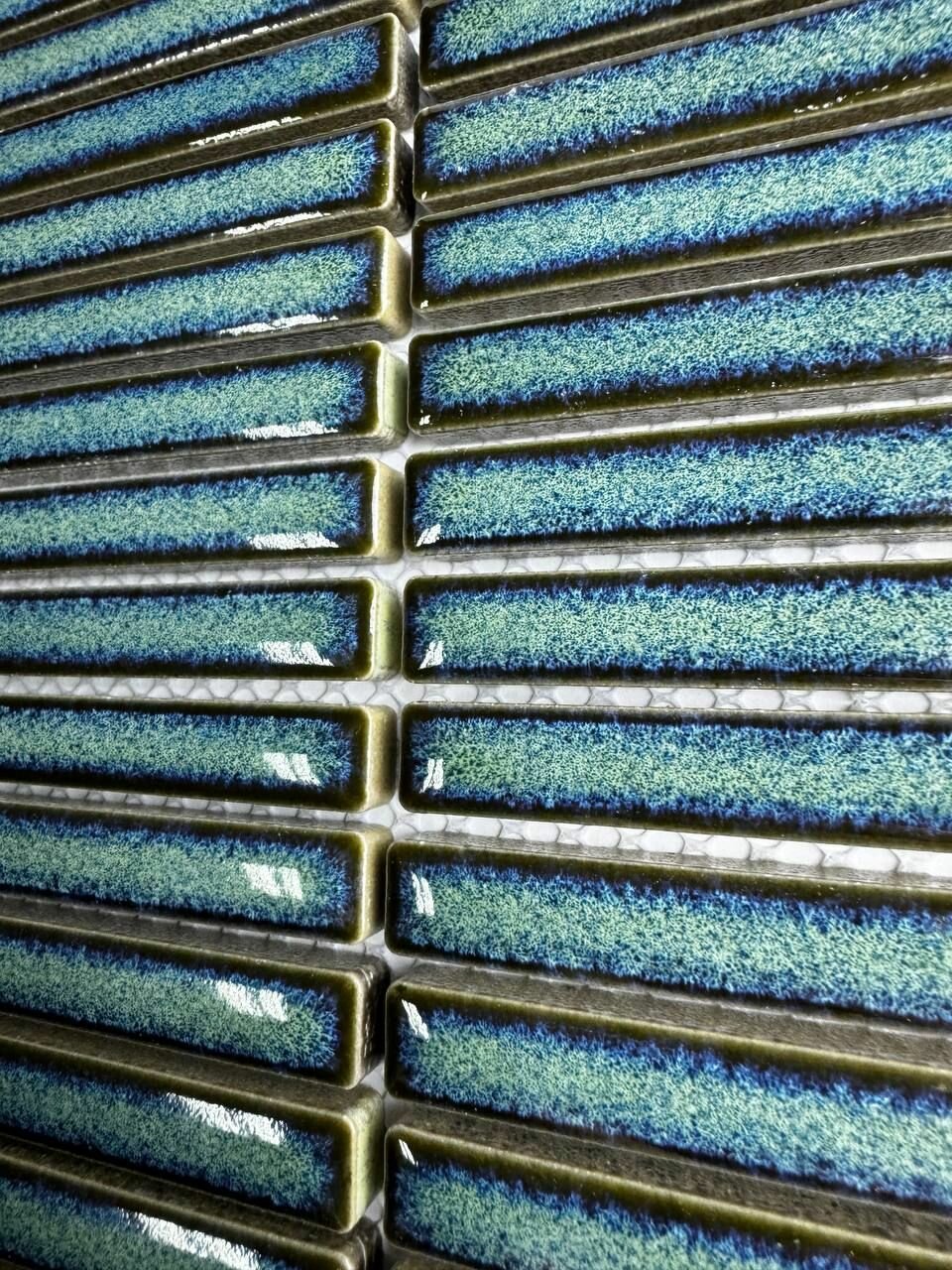 Плитка Мозаика Мозаика из керамогранита Finger pacific blue (92х12) 284х298х8 мм (шт)