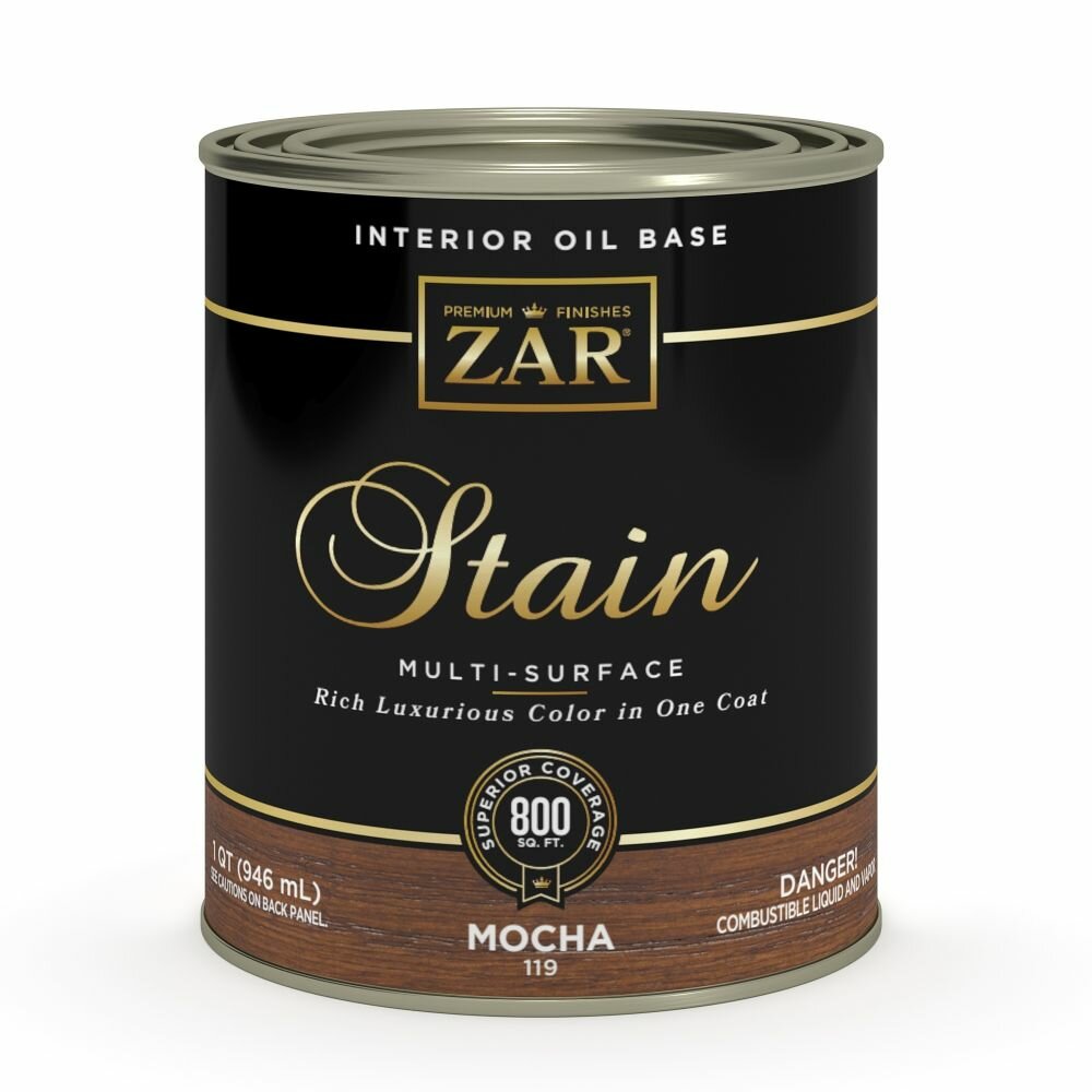 ZAR Interior Oil Base Stain Масло для дерева, кофе мокко (MOCHA), кофейный оттенок, 0,946 л