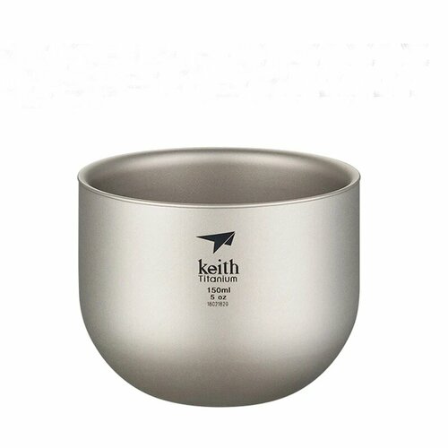 Keith титановая чашка для кемпинга 150 мл, 150ml