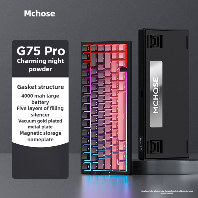 Механическая клавиатура MCHOSE "G75 Pro", Bluetooth, USB 2.4 G, трёхрежимный интерфейс