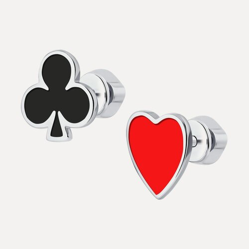 Изображение товара Серьги пусеты, серебро, 925 проба, родирование, эмаль