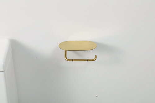 Изображение товара Бумагодержатель с полочкой GAPPO G30903-3, золотой сатин, металл