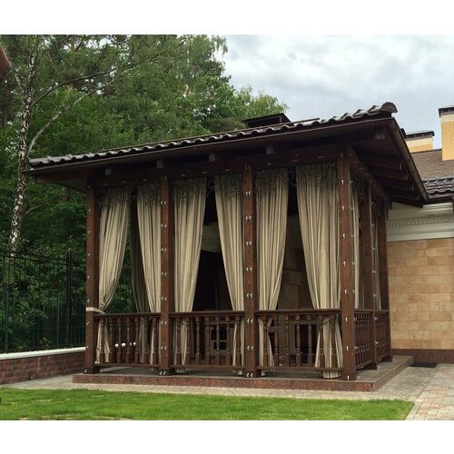 Штора Максон, для беседки, влагостойкие, непрозрачные, полиэстер, 145x200см Оксфорд 600