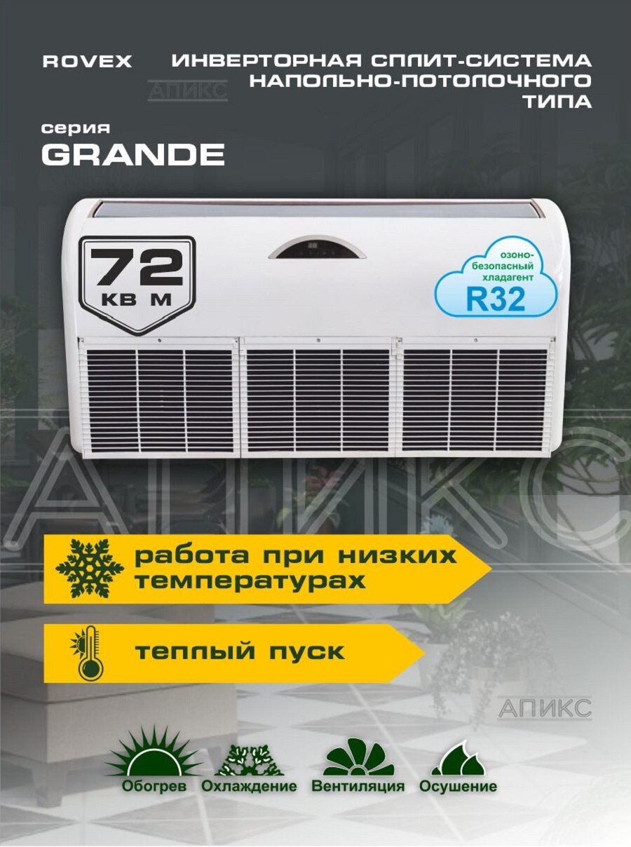 Сплит-система инверторная Rovex CGCFIHR24 Grande, напольно-полочного типа