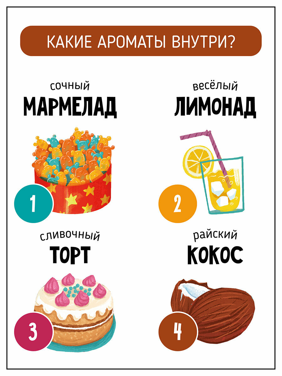 Детская книга с ароматными страницами "Вкусный День рождения" I Счастье внутри — фото 1