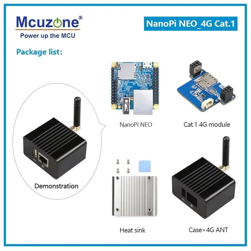 Модуль NanoPi NEO-4G Cat.1 LTE, модуль CAT1-EU LTE NEO / NEO Core / NEO Air, привод бесплатно | циферблат бесплатно | Plug and Play, Debian, NEO case CAT1-EU
